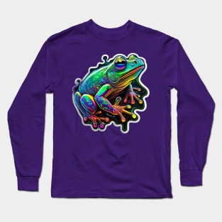 Melting Colorful Space Frog #1 Long Sleeve T-Shirt